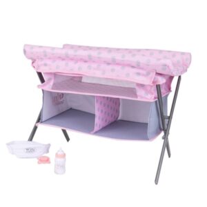 Tiny Treasures Sammenklappeligt Puslebord og Seng