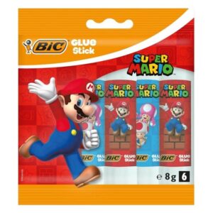 Bic Super Mario Glue Sticks 6 Pcs