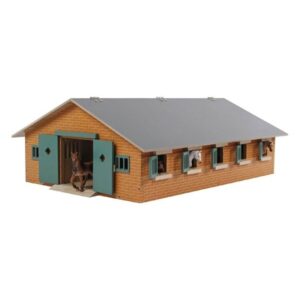 Kids Globe - Horse Stable Wood With 9 Horse Stalls 1:32
