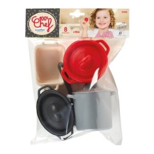 Ecoiffier 100 Chef Pans And Dining Set 8pcs