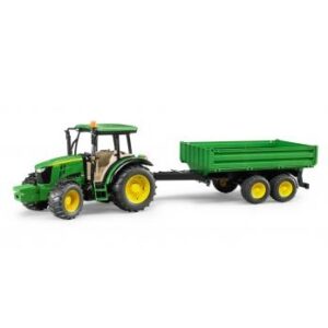 Bruder John Deere 5115m Tractor With Tipping Trailer Toy