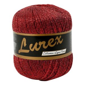 Creativ Company Lurex Glitter Yarn Red 160m