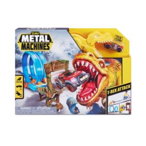 Metal Machines T-rex Attack Building Trackset With Mini Racing Car