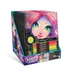 Nebulous Star Black Pages Coloring Book Coralia