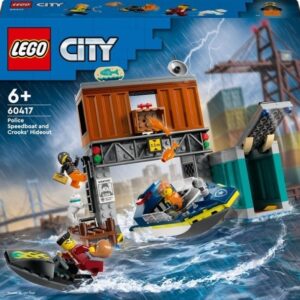 Lego Konstruktorius Politibåd Og Skjulested For Kriminelle